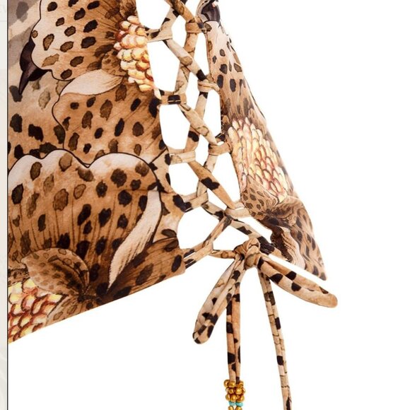 Agua Bendita Reversible Hope Jambo Animal Print High Waist Bikini Bottom Size S - Picture 7 of 16